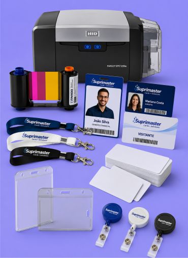 Crachás, Cartões, Cordões Digitais, Equipamentos e Acessórios - SUPRIMASTER
